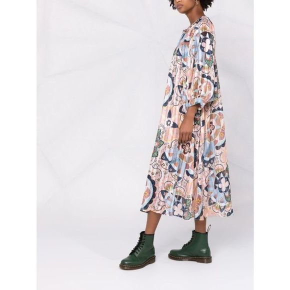 SEE BY CHLOÉ
Printed metallic satin and chiffon midi dress - Picture 4 of 7